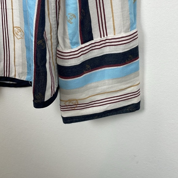 Phat Farm Button Down Shirt Mens 3XL Long Sleeve Multicolor Strip Front Pocket - Picture 4 of 10